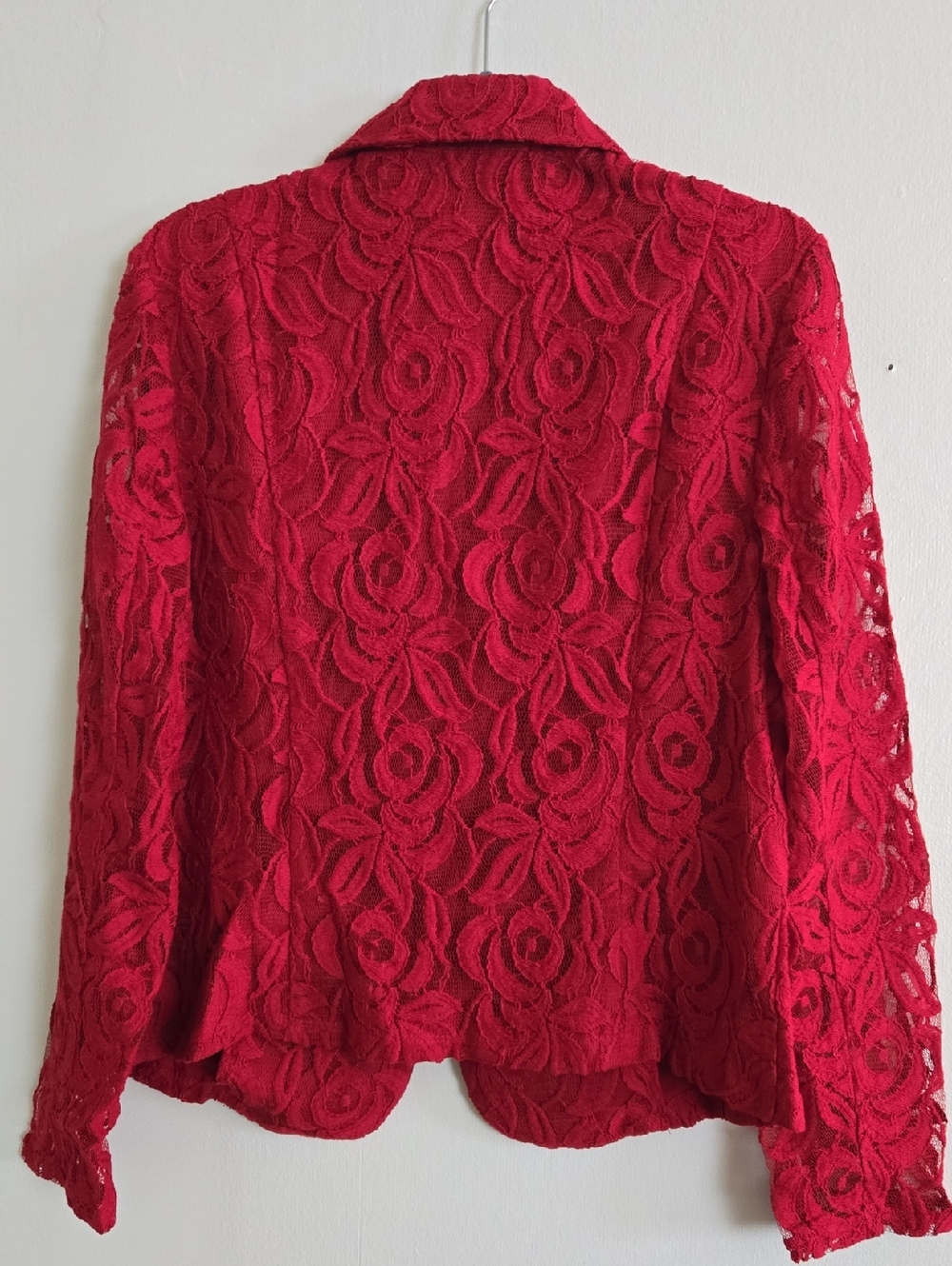 GLAMOROUS RED LACE JACKET - Picture 2 of 11